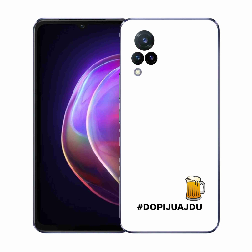 Gél borító mmCase a Vivo V21 4G/5G készülékhez - sör motívum 1 fehér háttér