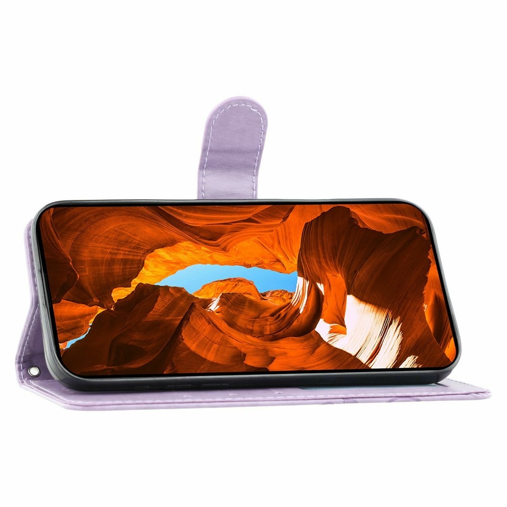 Rózsás könyv tok Xiaomi Redmi 15 5G - lila