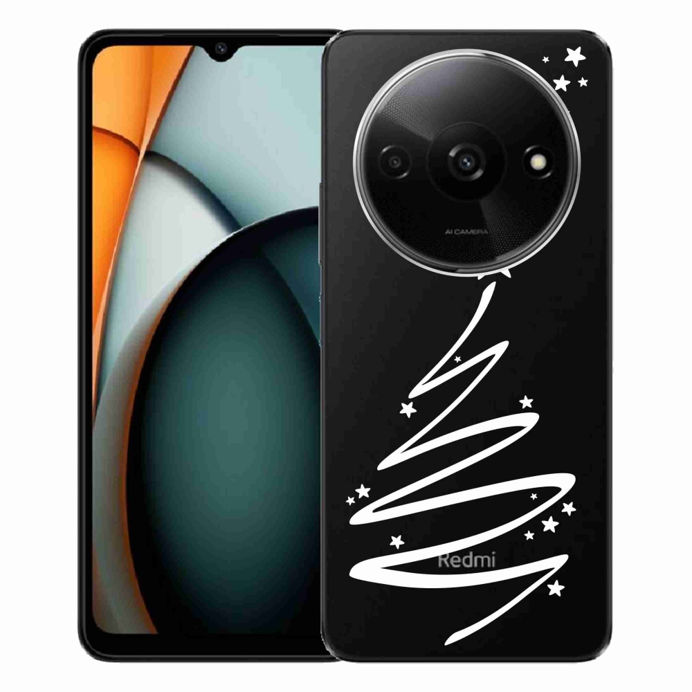 Gél borító mmCase a Xiaomi Redmi A3-hoz - fehér fa átlátszó háttérrel