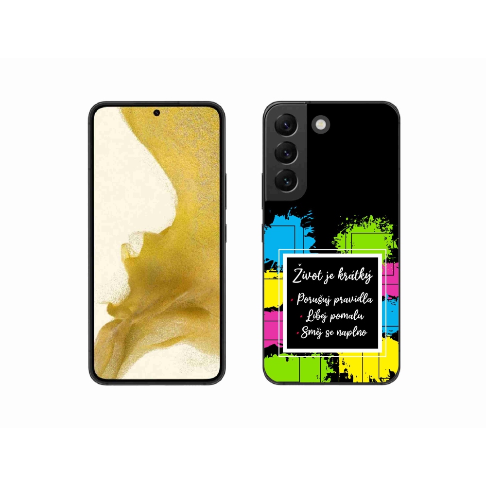 Gél borító mmCase Samsung Galaxy S22 5G - idézet 5 fekete háttér