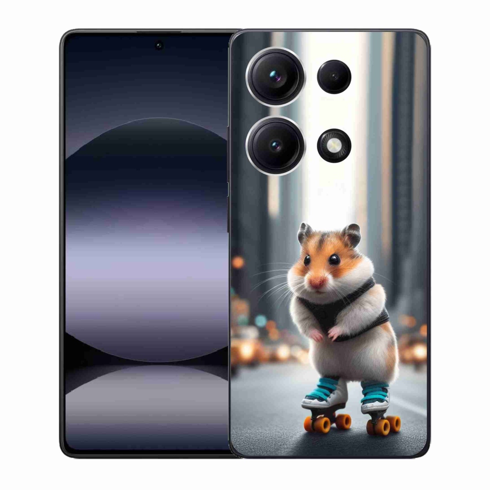 Gél borítás mmCase a Xiaomi Redmi Note 14S-hez - hörcsög a korcsolyán