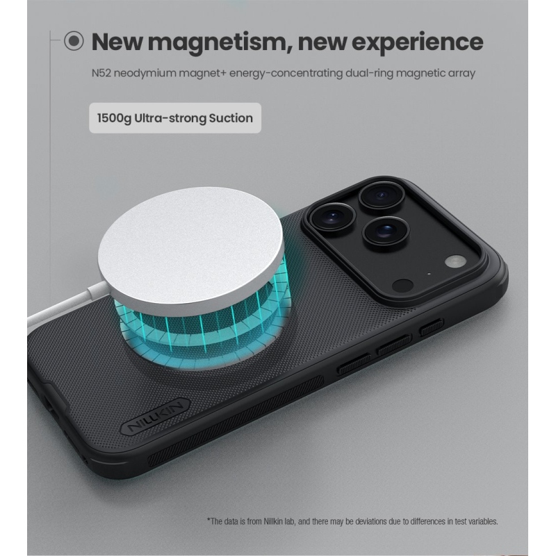 Nillkin Super Frosted PRO mágneses hátlap az Apple iPhone 17 Pro készülékhez Fekete