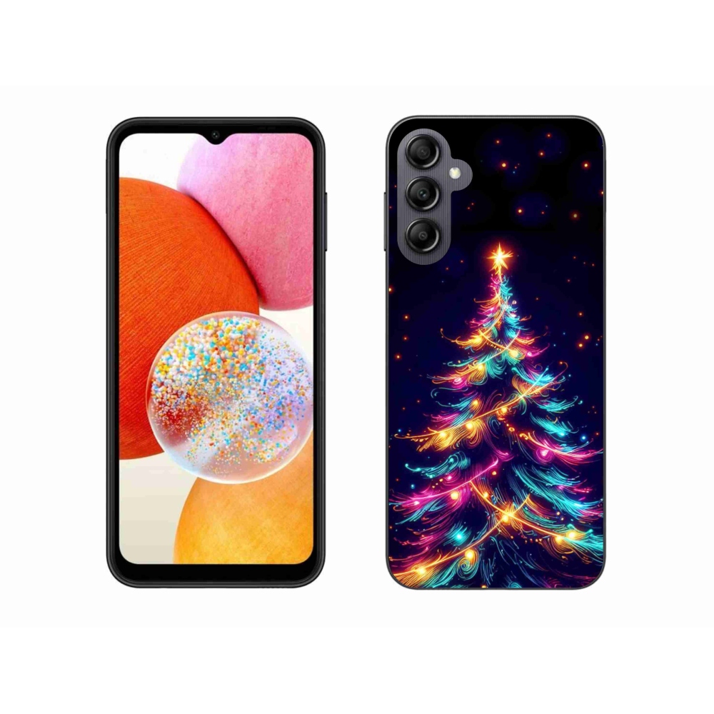 Gél borítás mmCase Samsung Galaxy A14 4G/5G - neon karácsonyfa