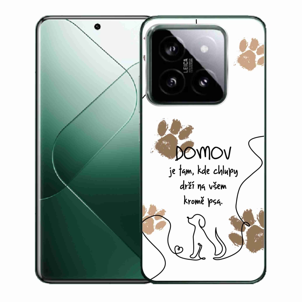 Gél borító mmCase a Xiaomi 14-hez - kutya motívum fehér háttérrel