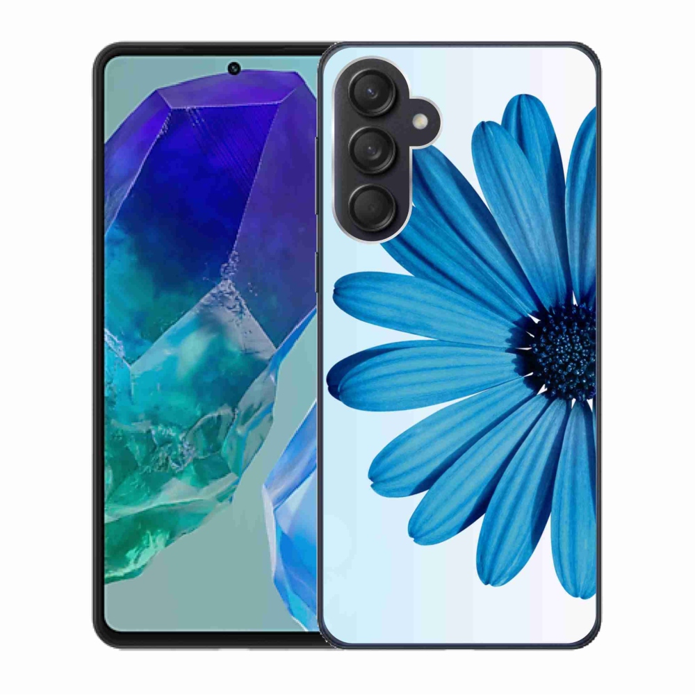 Gél tok mmCase a Samsung Galaxy M55 5G készülékhez - kék színű margaréta