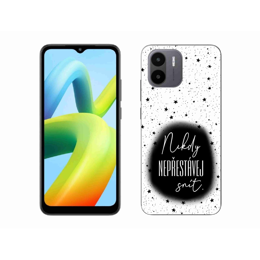 Gél borítás mmCase a Xiaomi Redmi A1 - idézet 1 fekete és fehér háttérrel