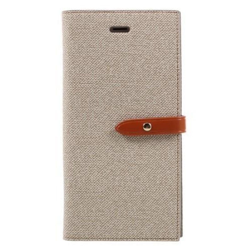 Milano PU bőr tok iPhone 8 Plus és iPhone 7 Plus készülékhez - khaki színű