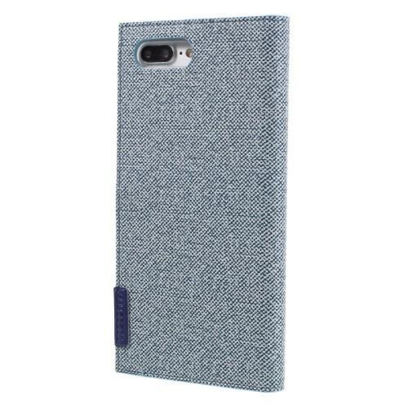 Milano PU bőr tok iPhone 8 Plus és iPhone 7 Plus készülékhez - kék