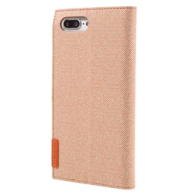 Milano PU bőr tok iPhone 8 Plus és iPhone 7 Plus készülékhez - narancssárga színben
