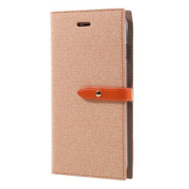 Milano PU bőr tok iPhone 8 Plus és iPhone 7 Plus készülékhez - narancssárga színben