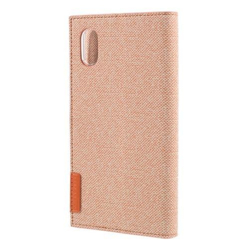 Milano PU bőr tok iPhone X készülékhez - narancssárga