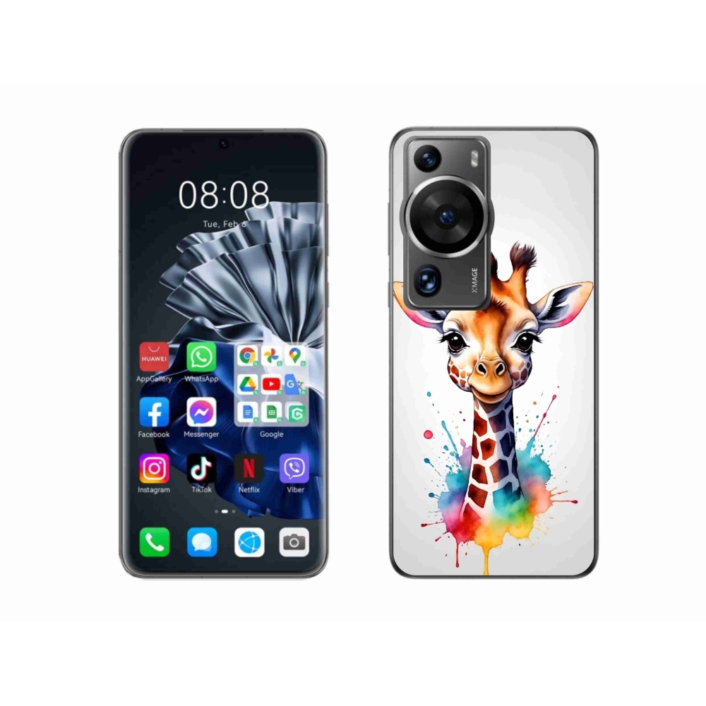 Zselés borítás mmCase a Huawei P60 Pro készülékhez - zsiráf 1