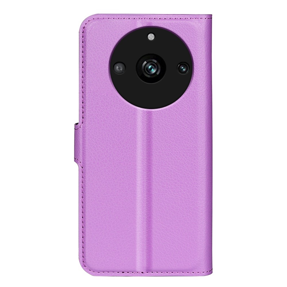 Litchi könyvtáska a Realme 11 Pro 5G/11 Pro+ 5G készülékhez - lila