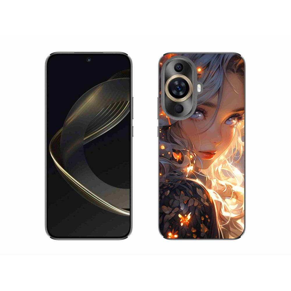 Gél borító mmCase a Huawei Nova 11-en - lány és pillangók