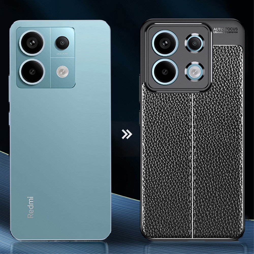 Litchi tartós zselés tok Xiaomi Redmi Note 13 Pro 5G/Poco X6 5G - fekete