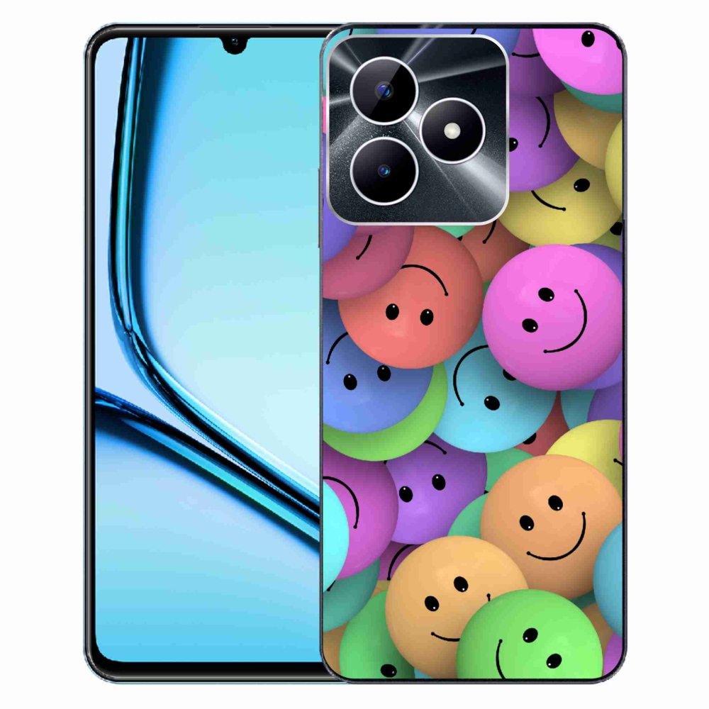 Zselés borító mmCase a Realme Note 50 készülékhez - színes smiley-k