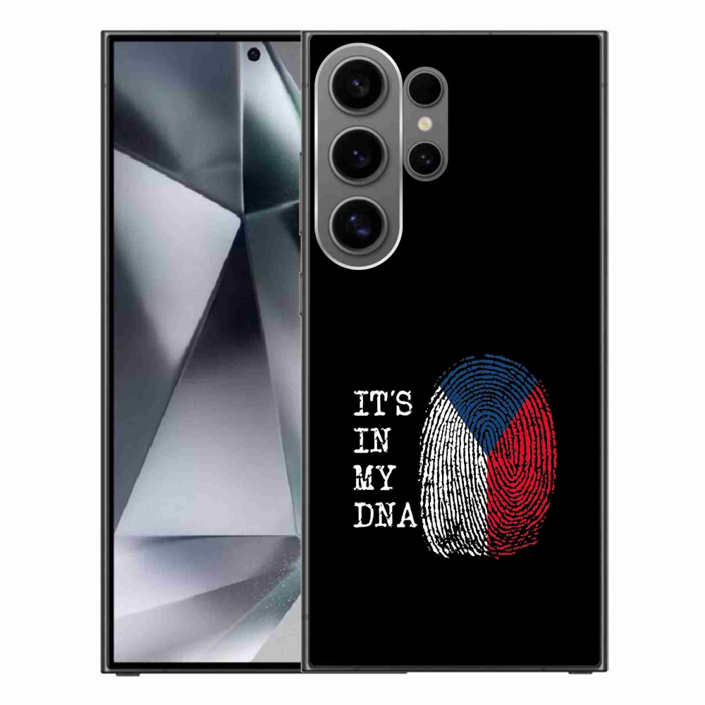 Gél borító mmCase Samsung Galaxy S24 Ultra - zászlós ujjlenyomat fekete háttérrel