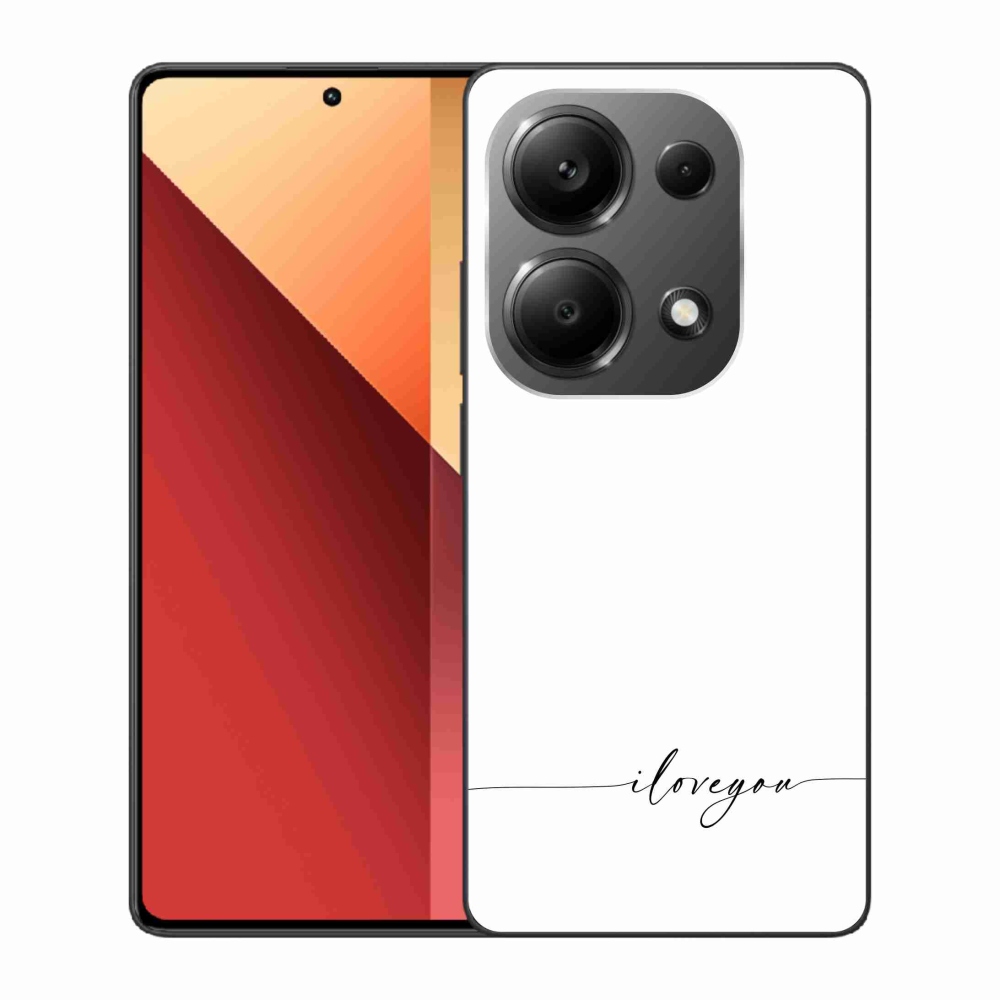 Gél borítás mmCase a Xiaomi Redmi Note 13 Pro 4G/Poco M6 Pro - I love you fehér háttérrel