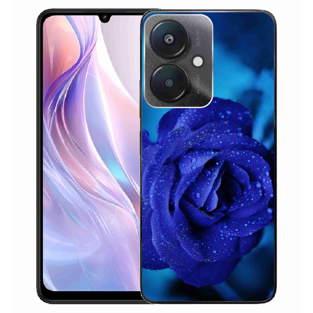 Gél tok mmCase a Xiaomi Redmi 13C 5G-hez - kék rózsa