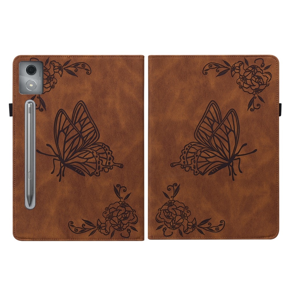 Pillangó táblagép tok Lenovo Idea Tab Pro 12.7 - barna