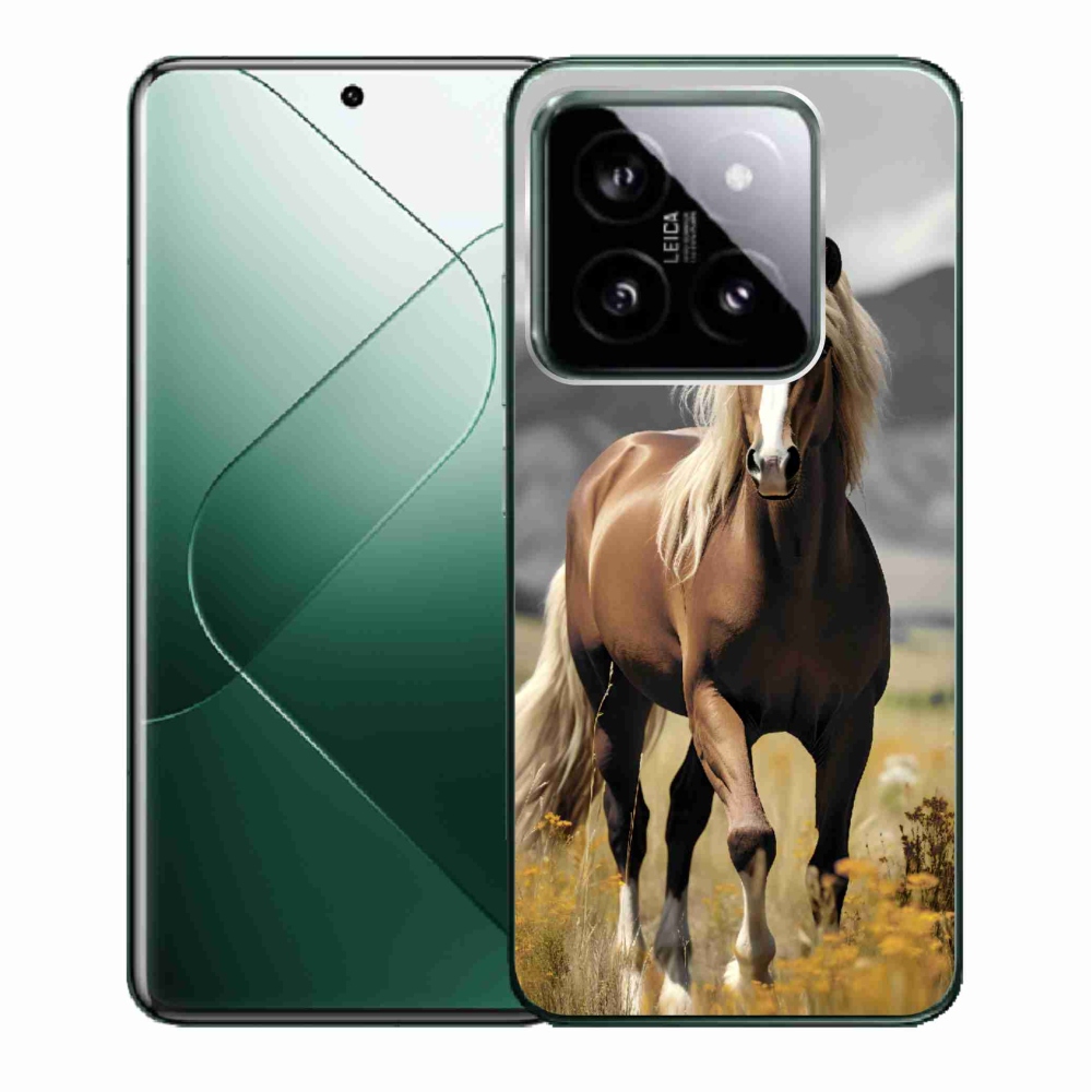 Gél borító mmCase a Xiaomi 14 - barna ló 1
