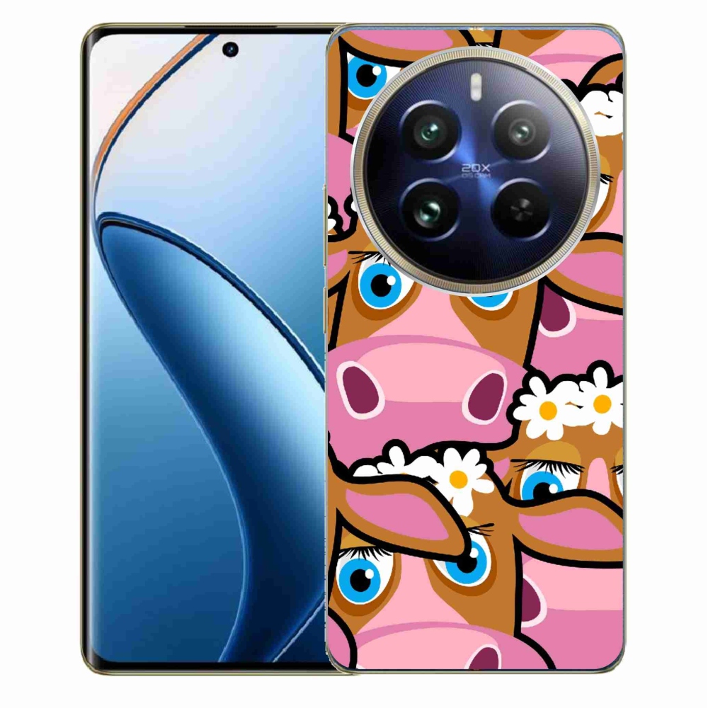 Gél borítás mmCase a Realme 12 Pro 5G/12 Pro+ 5G számára - karikatúrás tehenek
