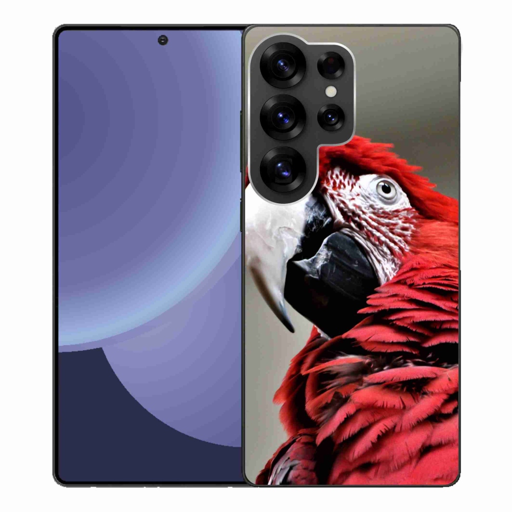 Gél védőhuzat mmCase Samsung Galaxy S25 Ultra - papagáj ara piros