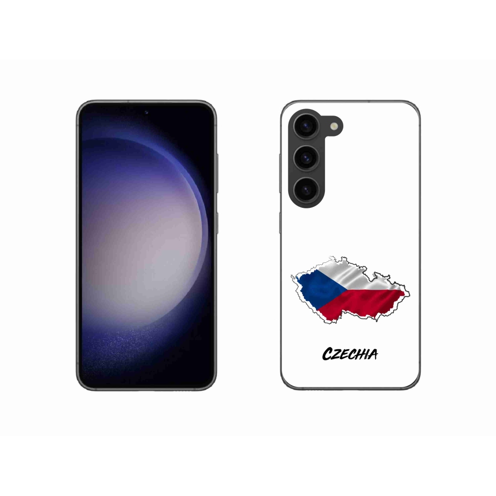Gél borítás mmCase Samsung Galaxy S23 5G - Csehország fehér háttérrel