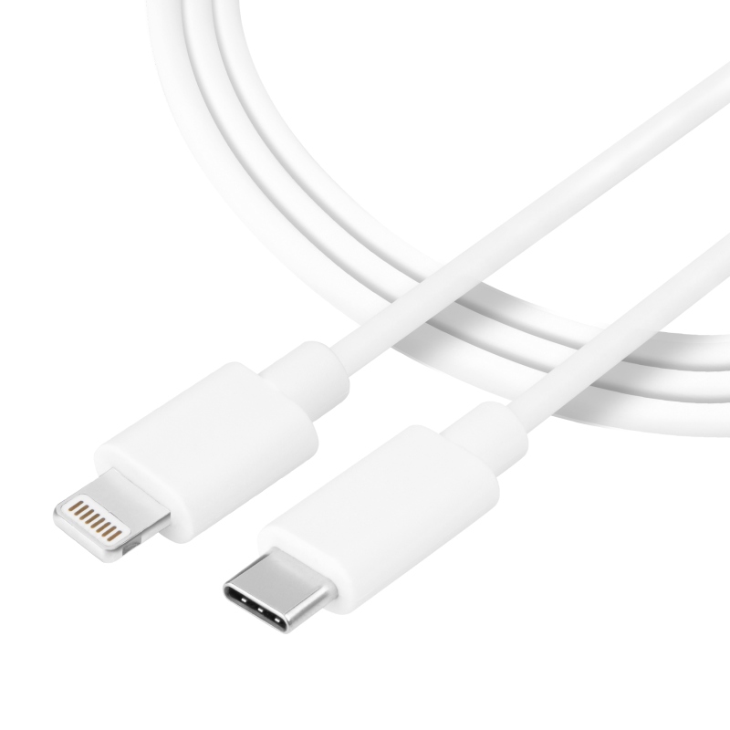 Taktikai sima menetes kábel USB-C / villám 1m fehér