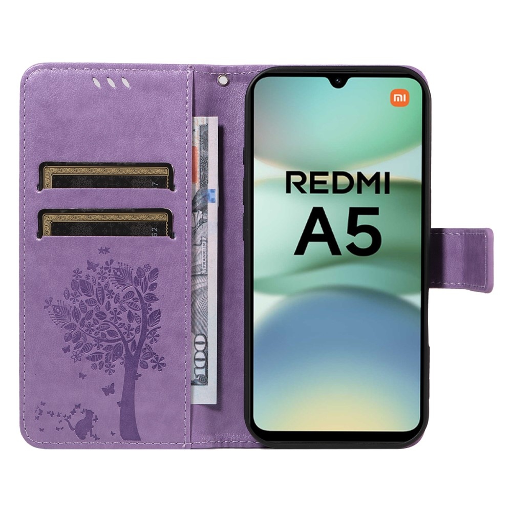 Fák könyve tok Xiaomi Redmi A5 (173.45x79.35x8.45mm) - világos lila