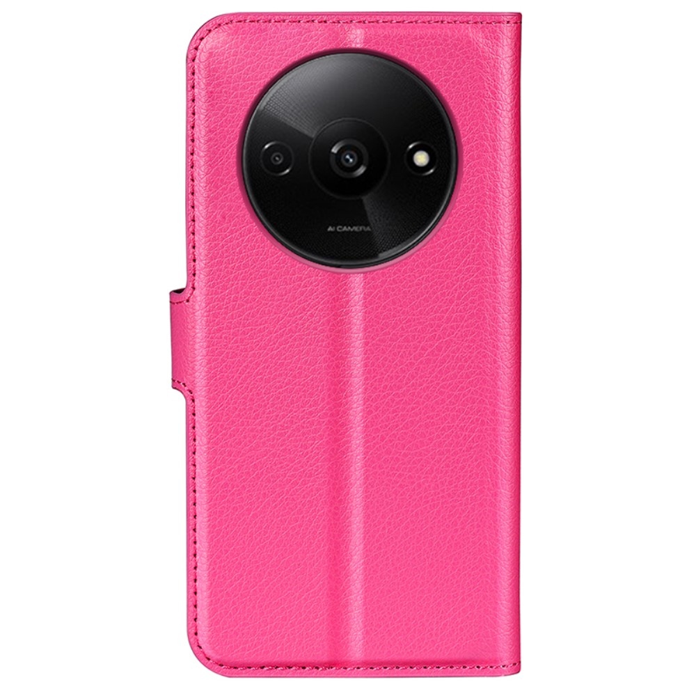 Litchi könyv tok Xiaomi Redmi A3-hoz - rózsaszínű
