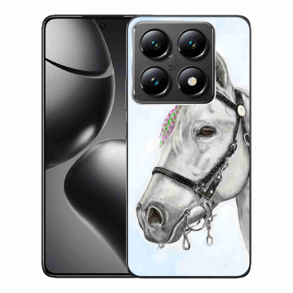 Gél borítás mmCase a Xiaomi 14T Pro-hoz - fehér ló 1