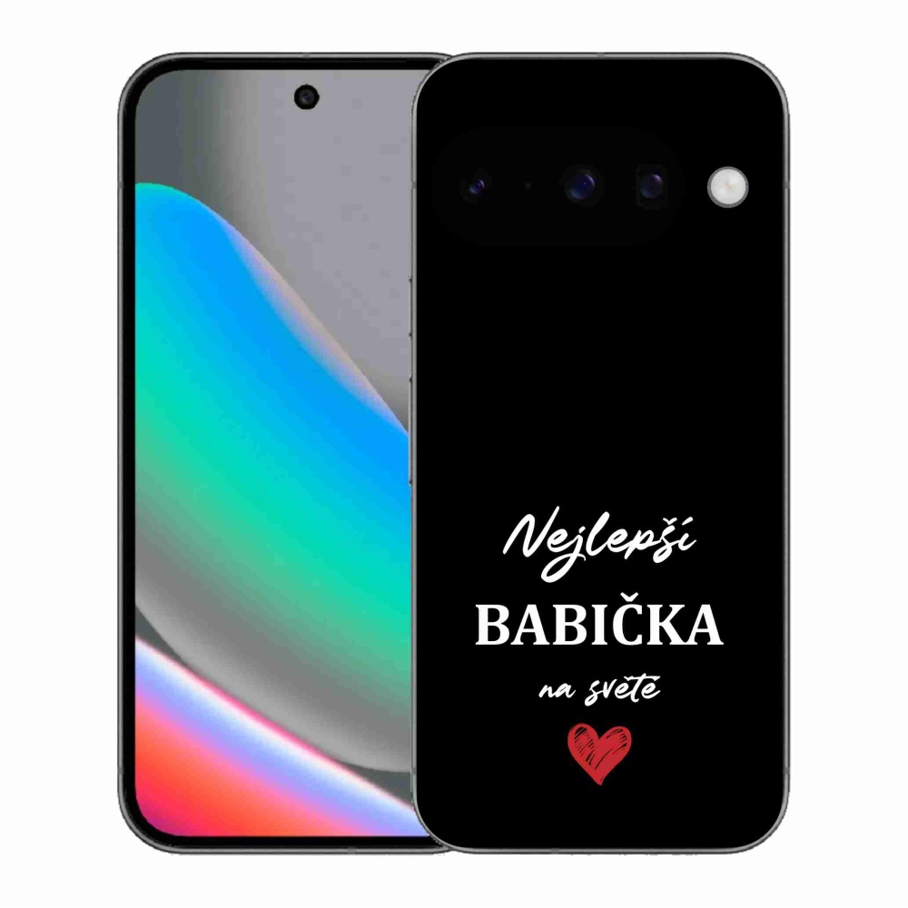 Gél borító mmCase a Google Pixel 10 - Legjobb nagyi 1 fekete háttérrel