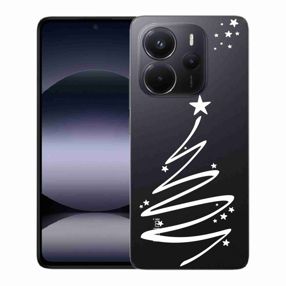 Gél borító mmCase a Xiaomi Redmi Note 14-hez - fehér fa átlátszó háttérrel