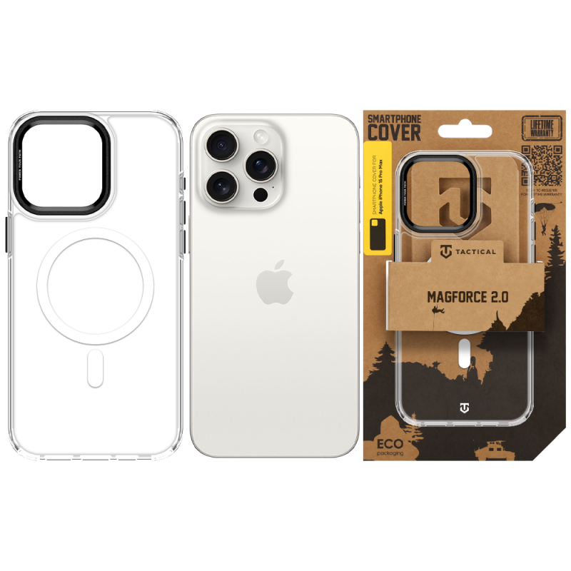 Tactical MagForce 2.0 tok az Apple iPhone 15 Pro Max-hoz, fekete