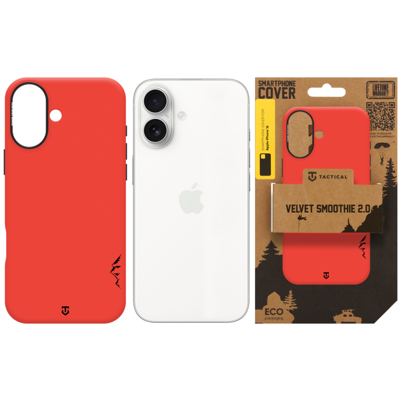 Tactical MagForce Velvet Smoothie 2.0 tok az Apple iPhone 16-hoz, Chili színben