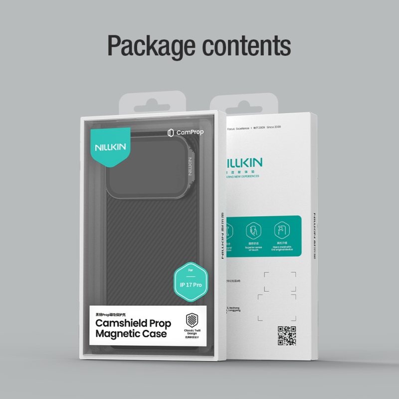 Nillkin CamShield Prop mágneses hátlap Apple iPhone 17 Pro Fekete