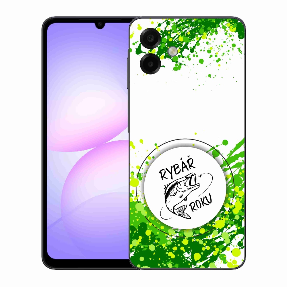 Gél borító mmCase Samsung Galaxy A07 4G - az év horgásza fehér háttérrel