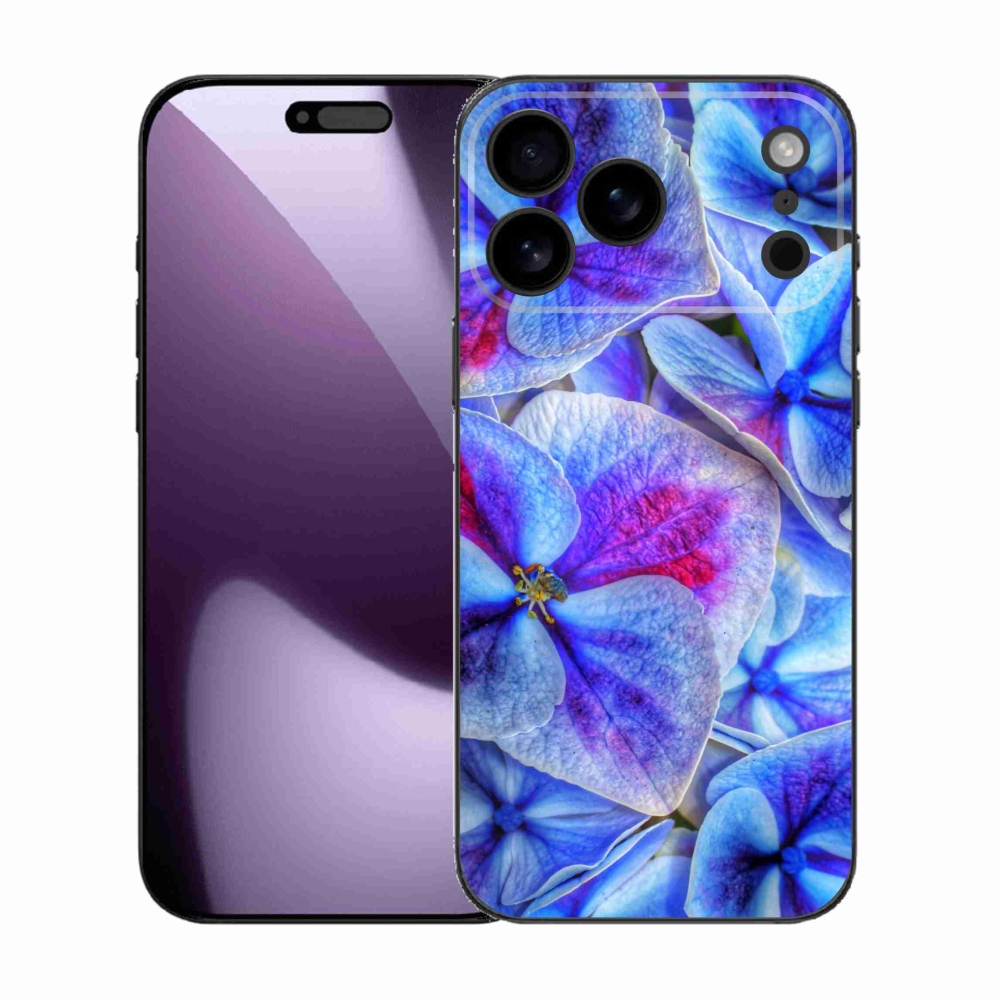 Gél védőhuzat mmCase iPhone 17 Pro Max készülékhez - kék virágok 1