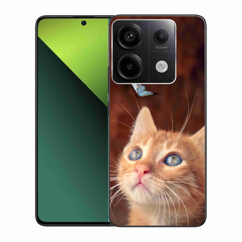 Gél borítás mmCase a Xiaomi Redmi Note 13 Pro 5G/Poco X6 5G számára - pillangó és cica