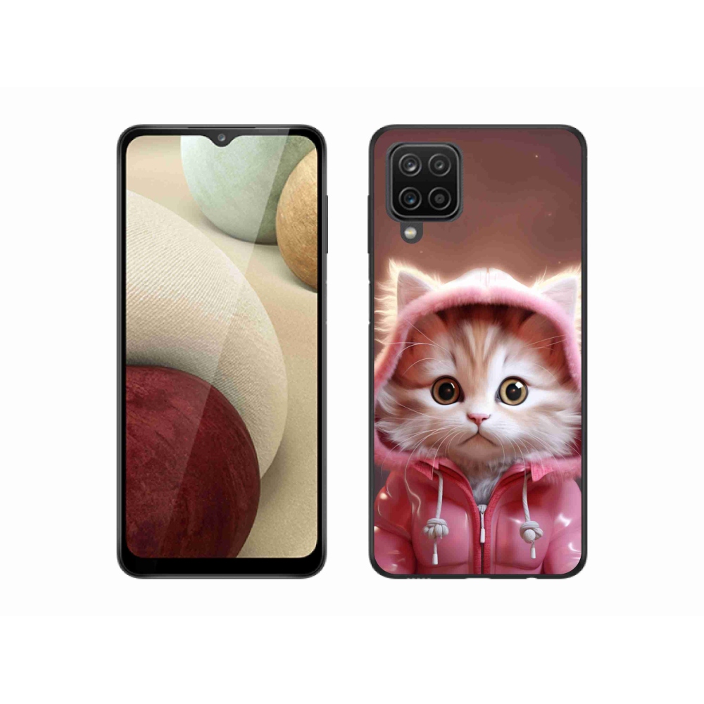 Gél borítás mmCase Samsung Galaxy M12 készülékhez - aranyos cica 3