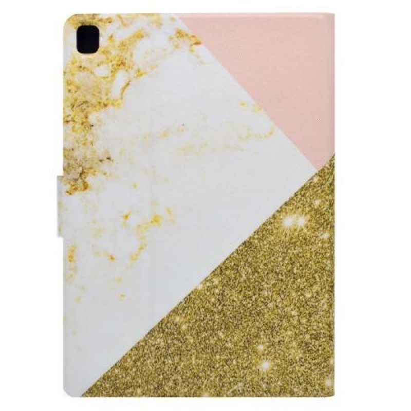 Modern PU bőr tok állvány funkcióval iPad Pro 9.7 készülékhez - fehér és arany színben