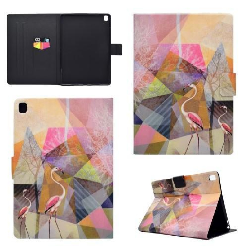 Modern PU bőr tok állvány funkcióval iPad Pro 9.7 készülékhez - flamingó