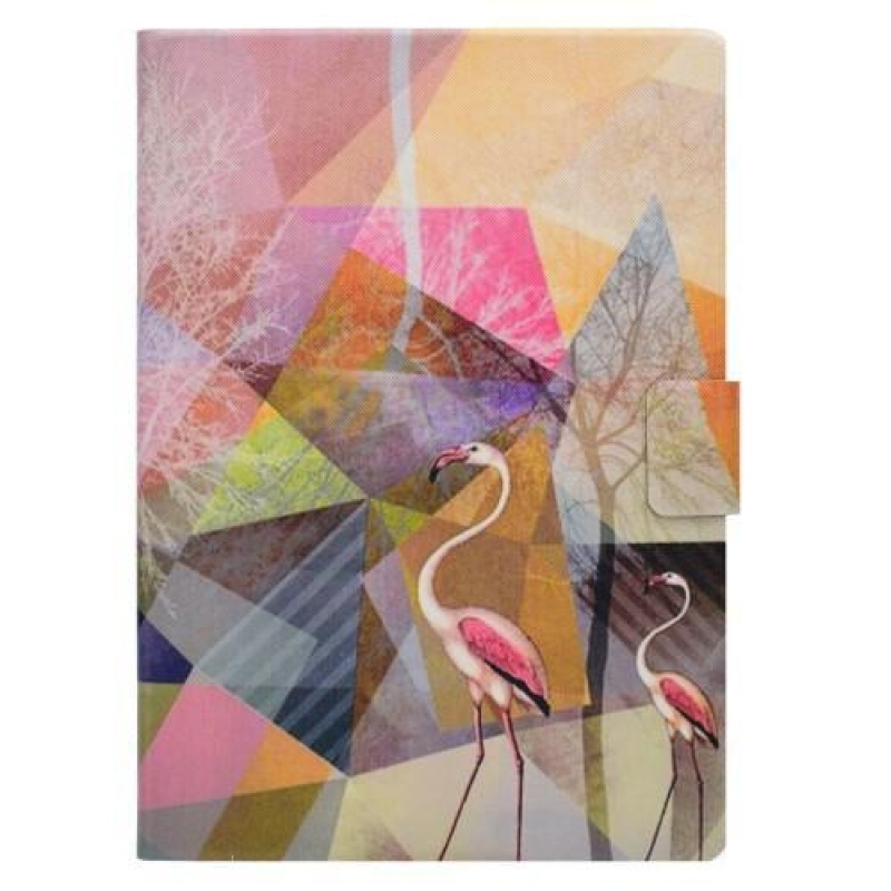 Modern PU bőr tok állvány funkcióval iPad Pro 9.7 készülékhez - flamingó