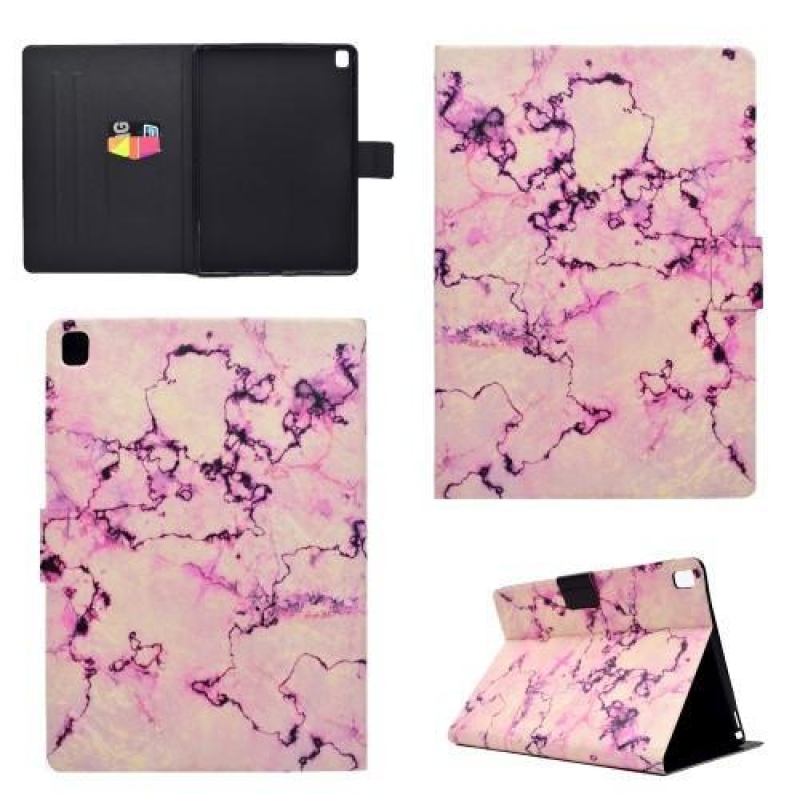 Modern PU bőr tok állvány funkcióval iPad Pro 9.7 készülékhez - rózsaszín