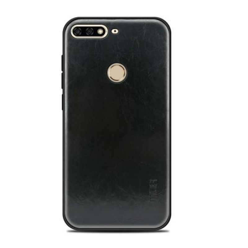 MOF gél borítás PU bőr hátlappal a Honor 7C-hez - fekete