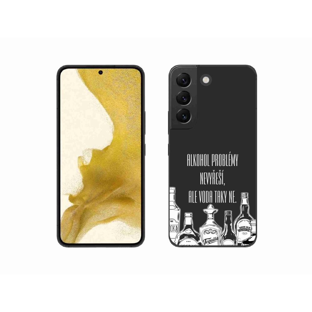 Gél borító mmCase Samsung Galaxy S22 5G - vicces szöveg fekete háttérrel