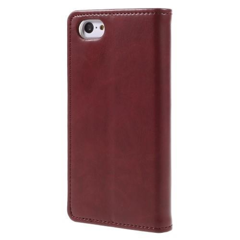 Hold PU bőr tok iPhone 5C készülékhez - bordó színű