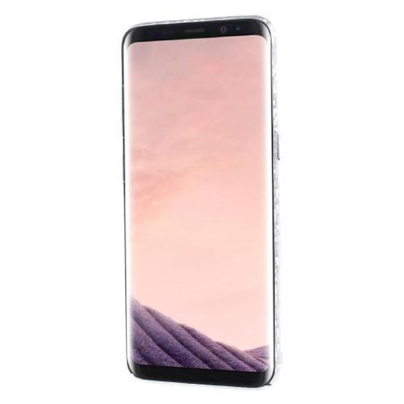 Mozaik műanyag tok mintával Samsung Galaxy S8 Plus készülékre - ezüst színű