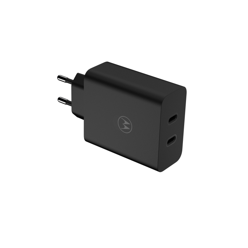 Motorola TurboPower utazási töltő 2xUSB-C 125W Fekete